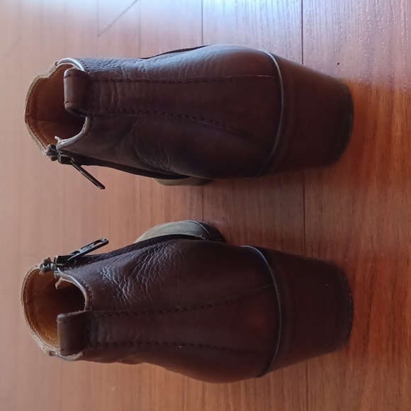 Madewell 1937 Leather Ankle Boot bootie 8 Brown Prairie Western boho country - Picture 11 of 15